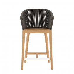 Кресло полубарное деревянное плетеное JANUS et Cie Heron натуральный, ореховый