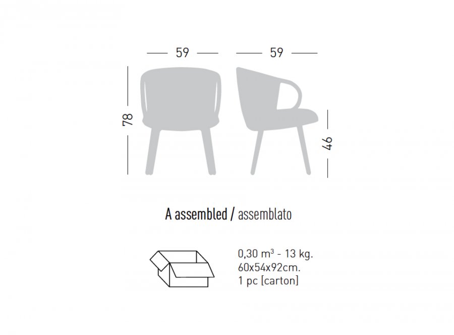 Кресло с обивкой Cucaracha Slim BL