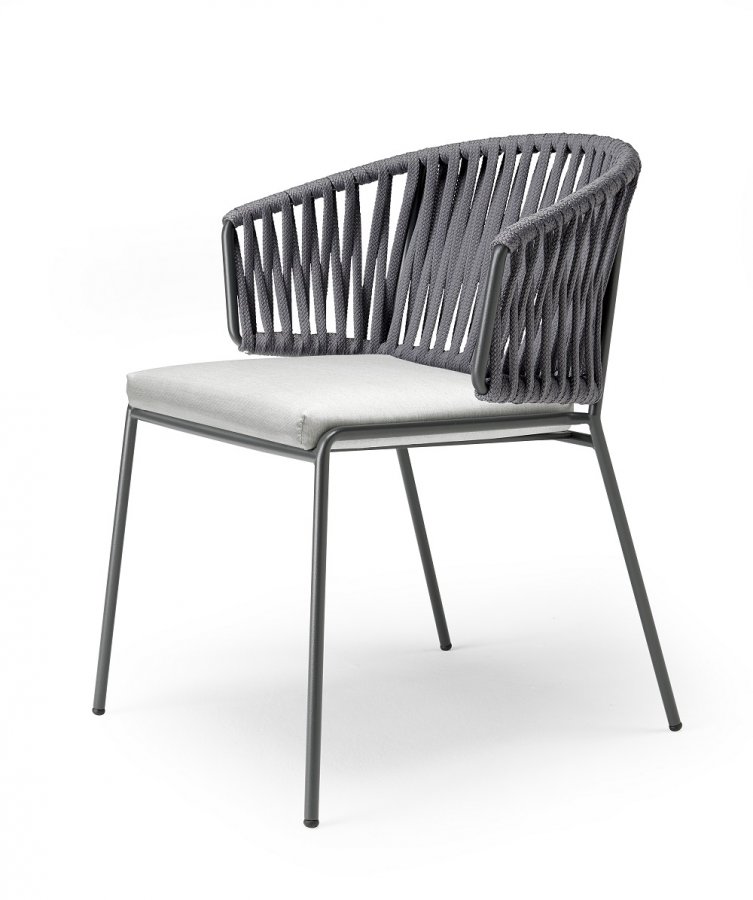Кресло плетеное Scab Design Lisa Filo Nest антрацит, антрацит, лед