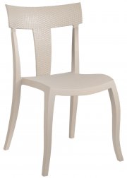 Стул пластиковый PAPATYA Toro-S Rattan песочный