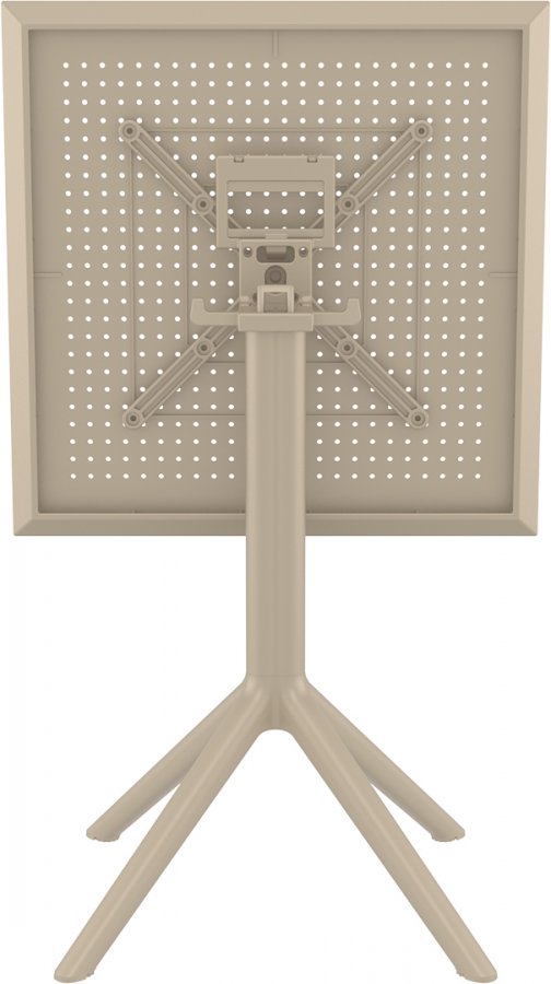 Стол пластиковый складной Sky Folding Table 60, бежевый, 600х600х740 мм