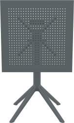 Стол пластиковый складной Sky Folding Table 60, темно-серый, 600х600х740 мм