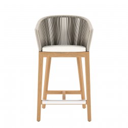 Кресло полубарное деревянное плетеное JANUS et Cie Heron натуральный, песочный
