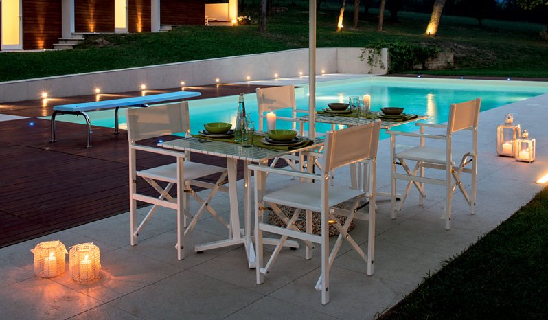 Стол обеденный металлический Aluminium Table