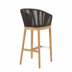 Кресло барное деревянное плетеное JANUS et Cie Heron натуральный, ореховый