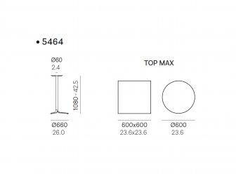 Подстолье металлическое барное Fluxo