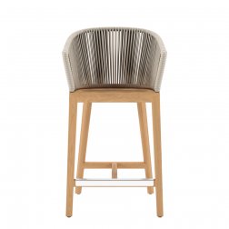 Кресло полубарное деревянное плетеное JANUS et Cie Heron натуральный, песочный