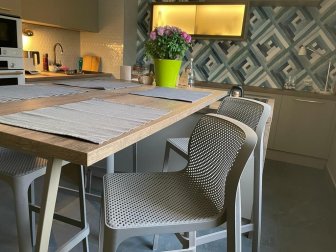 Стул пластиковый барный Nardi Net Stool тортора