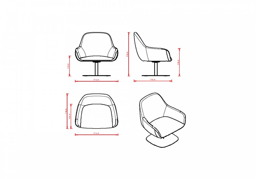 Кресло офисное вращающееся Myra