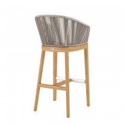 Кресло барное деревянное плетеное JANUS et Cie Heron натуральный, песочный