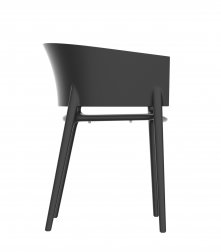 Кресло пластиковое Vondom Africa Basic черный