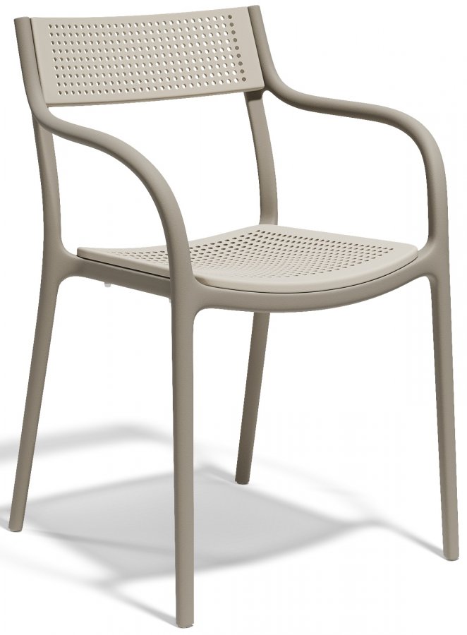 Кресло пластиковое Vondom Madison Dots тортора, слоновая кость