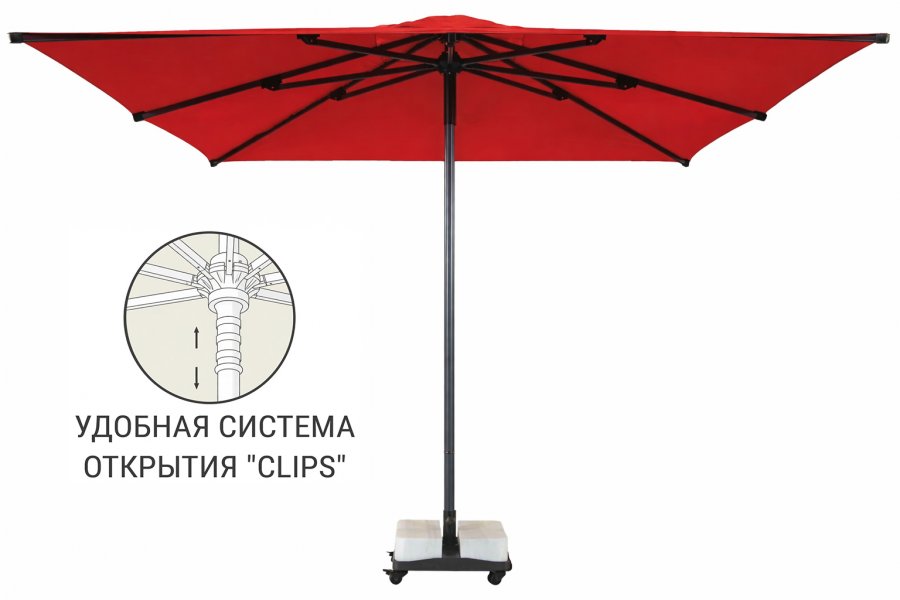 Зонт профессиональный 2х2 м Avocado Clips