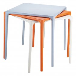 Стол пластиковый Mango, оранжевый, 720х720х720 мм