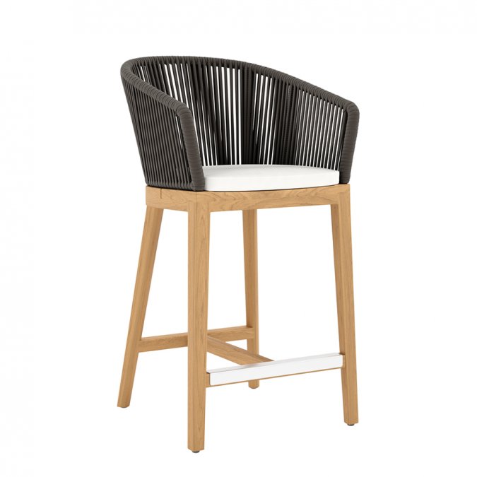 Кресло полубарное деревянное плетеное JANUS et Cie Heron натуральный, ореховый