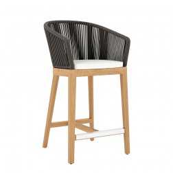 Кресло полубарное деревянное плетеное JANUS et Cie Heron натуральный, ореховый