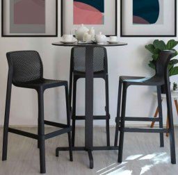 Стул пластиковый барный Nardi Net Stool антрацит