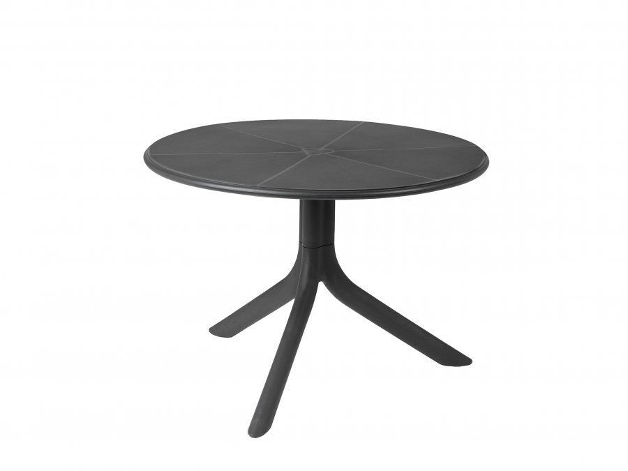 Стол пластиковый обеденный Spritz + Spritz Mini, антрацит, Ø605х400-765 мм