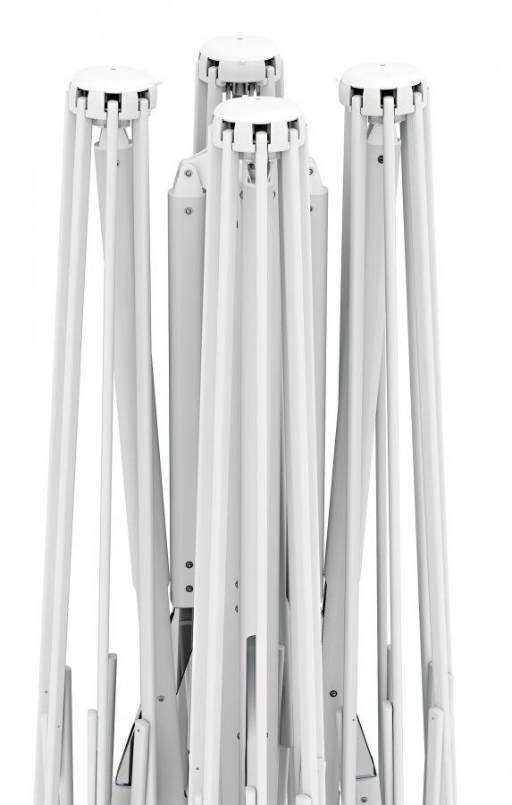 Зонт профессиональный четырехкупольный 6х6 м Galaxia Quattro Starwhite