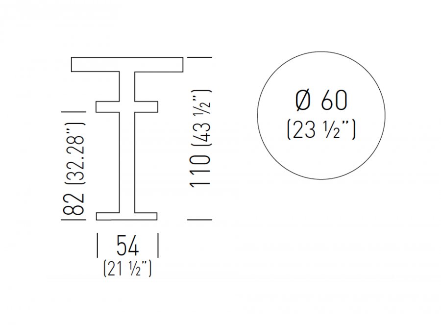 Стол пластиковый барный Tkitt DPBT54