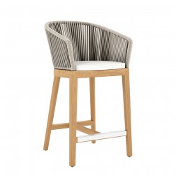 Кресло полубарное деревянное плетеное JANUS et Cie Heron натуральный, песочный