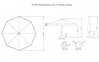 Зонт профессиональный Ø4 м Lux Telescopic