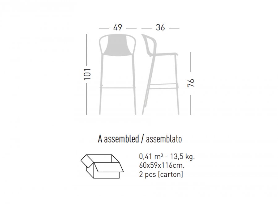 Стул барный с обивкой Gaber Kasia Stool 76