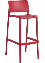 Стул пластиковый барный PAPATYA Joy-S Bar 75 красный
