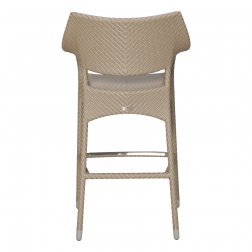 Кресло барное плетеное JANUS et Cie Amari палладиевый саржевый