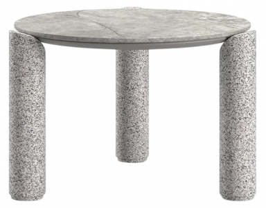 Lorvain Silver M Столик кофейный каменный