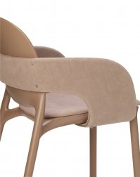 Кресло пластиковое с обивкой Scab Design Hug карамельный
