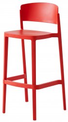 Стул пластиковый барный Gaber Abuela Stool 77 красный