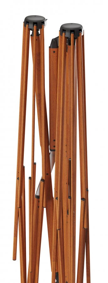 Зонт профессиональный двухкупольный 2.9х6.3 м Galaxia Dual T Timber
