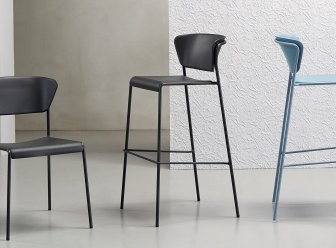 Стул полубарный пластиковый Scab Design Lisa Technopolymer антрацит