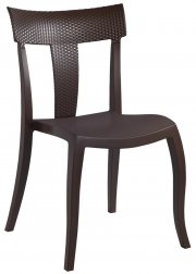 Стул пластиковый PAPATYA Toro-S Rattan коричневый