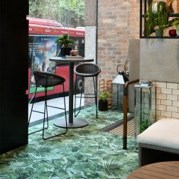 Кресло барное плетеное JANUS et Cie Gigi II полированный стальной, пергаментный
