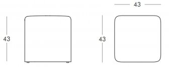 Пуф пластиковый мягкий Soft Cubo Standard