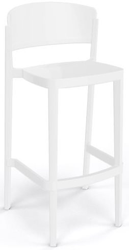 Стул пластиковый барный Gaber Abuela Stool 77 белый