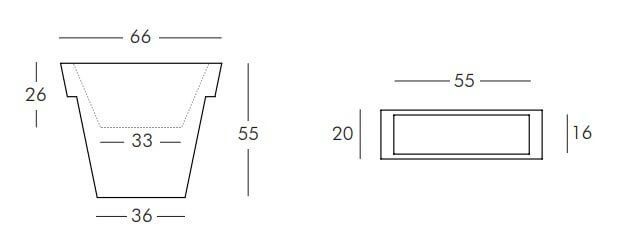 Кашпо пластиковое светящееся Il Vaso Lighting