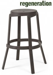 Табурет пластиковый барный Nardi Stack Maxi терра