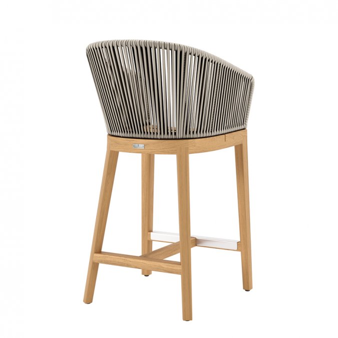 Кресло полубарное деревянное плетеное JANUS et Cie Heron натуральный, песочный