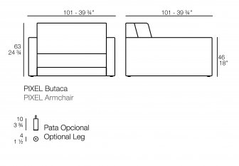 Лаунж-кресло пластиковое Pixel Basic
