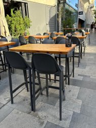 Стул барный пластиковый Scab Design Piu антрацит