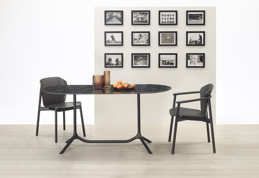 Столешница овальная Compact Laminate для подстолья Tripe Double