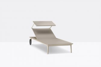 Шезлонг металлический текстиленовый Reva L