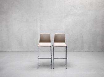 Стул барный пластиковый Scab Design Alice Barstool хром, тортора