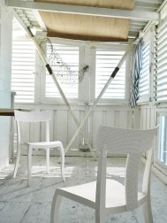 Стул пластиковый PAPATYA Hera-SP Rattan антрацит