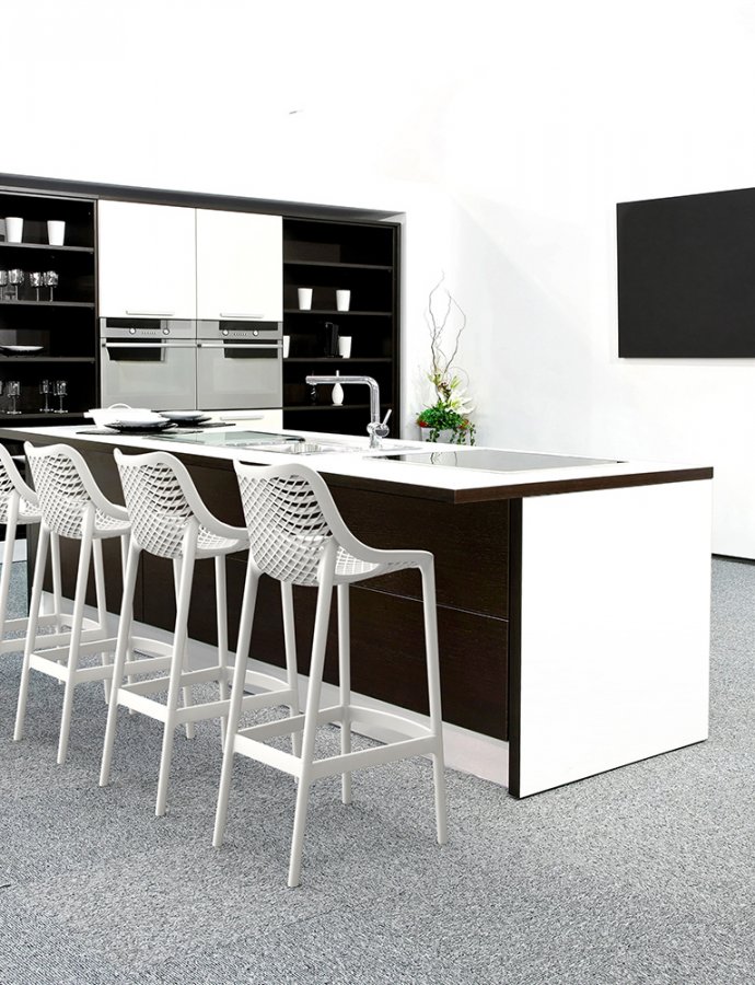 Стул пластиковый барный Siesta Contract Air Bar 75 белый