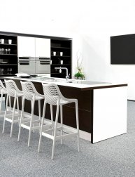 Стул пластиковый барный Siesta Contract Air Bar 75 белый