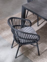Кресло плетеное с подушкой Garden Relax Odivelas антрацит